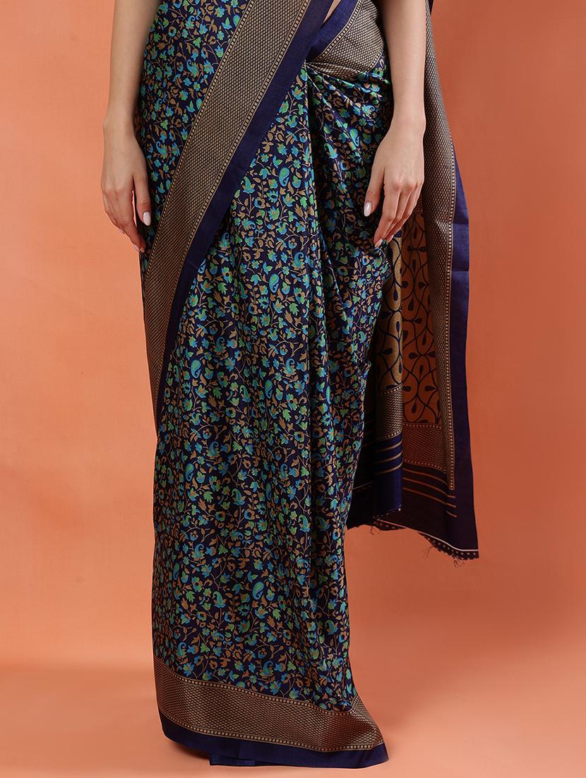 women printed casual wear saree with blouse - 21922924 - Standard Image - 5