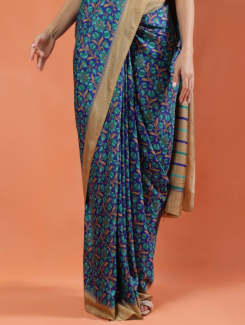 women printed casual wear saree with blouse - 21922926 - Standard Image - 5