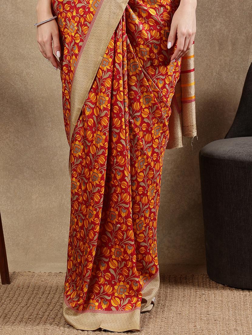 women printed casual wear saree with blouse - 21922927 - Standard Image - 5