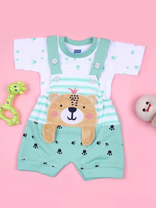 kids printed t-shirt and dungree set - 21923105 -  Standard Image - 0