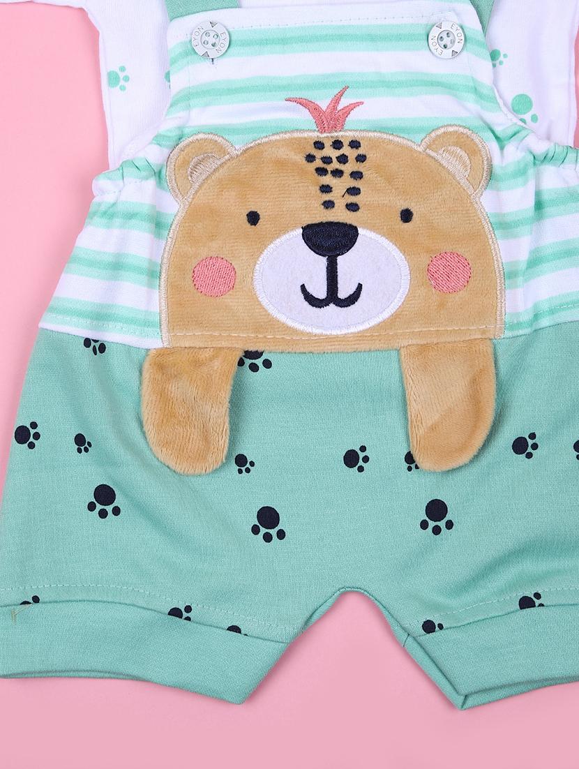 kids printed t-shirt and dungree set - 21923105 - Standard Image - 3