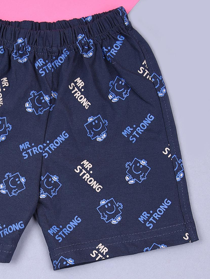 kids printed t-shirt and shorts co-ord set - 21923114 - Standard Image - 3