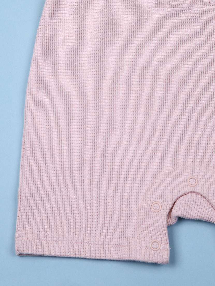 kids pink solid sleeveless romper - 21923120 - Standard Image - 3