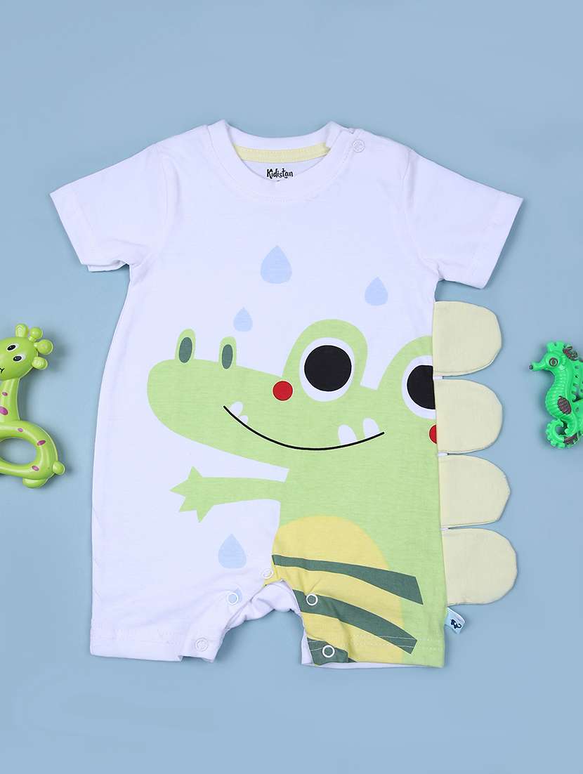 kids printed short sleeves romper - 21923121 -  Zoom Image - 0