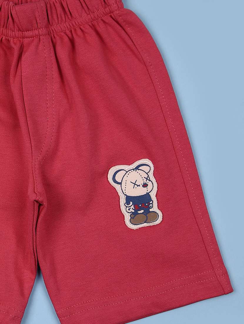 boys printed t-shirt & shorts casual wear set - 21923122 -  Standard Image - 3