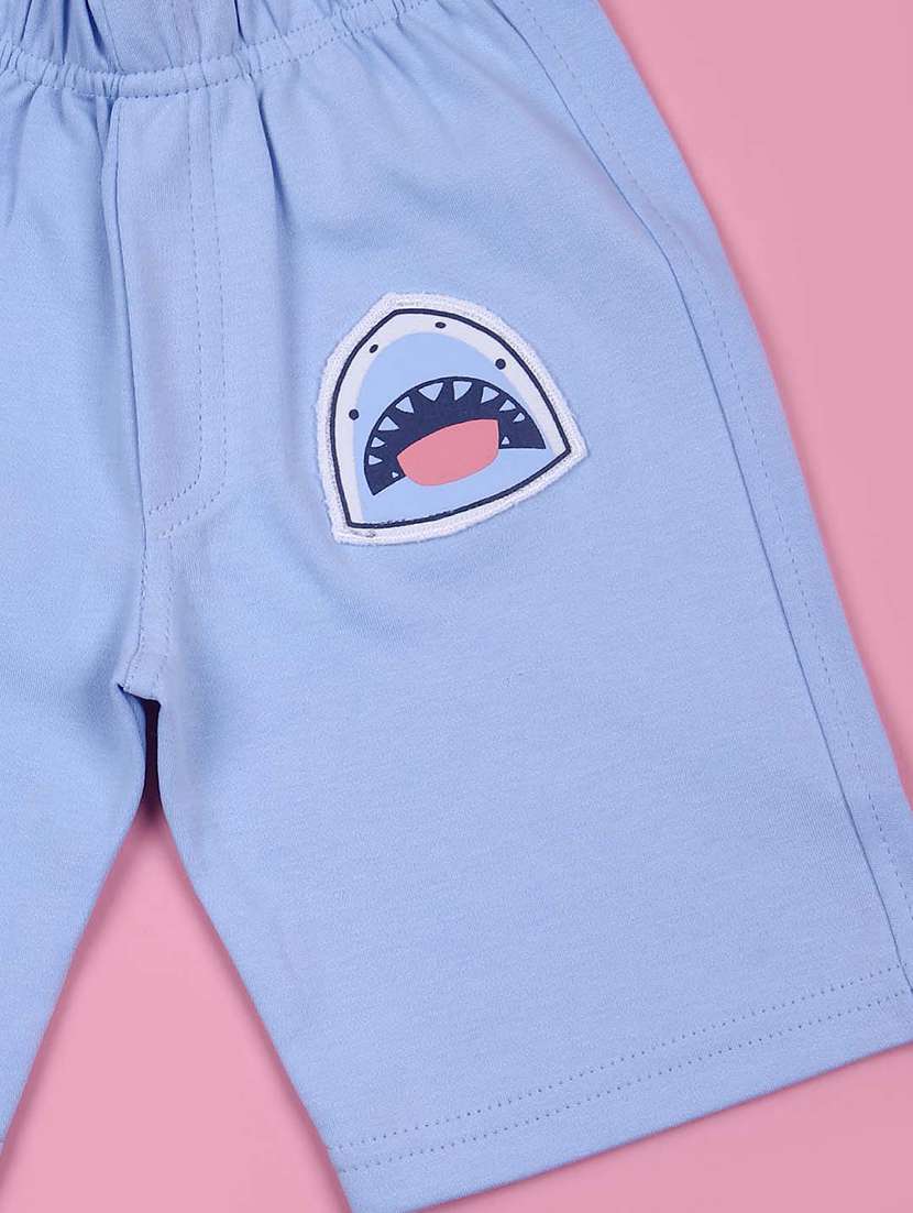 boys striped t-shirt & shorts casual wear set - 21923123 -  Standard Image - 3