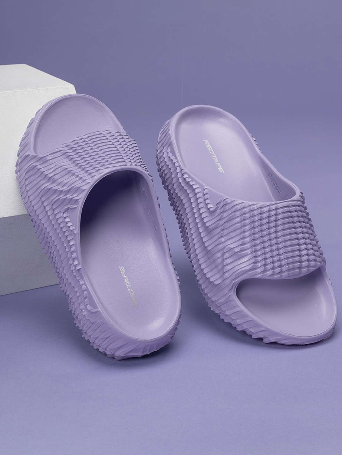 women textured slip on slider - 21923275 - Zoom Image - 0