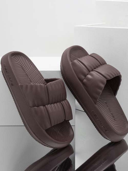 women textured slip on slider - 21923287 - Standard Image - 0