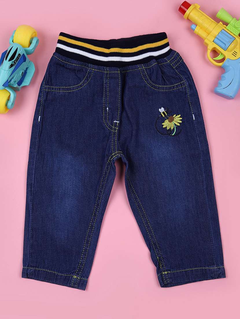 boys blue mid rise plain jean