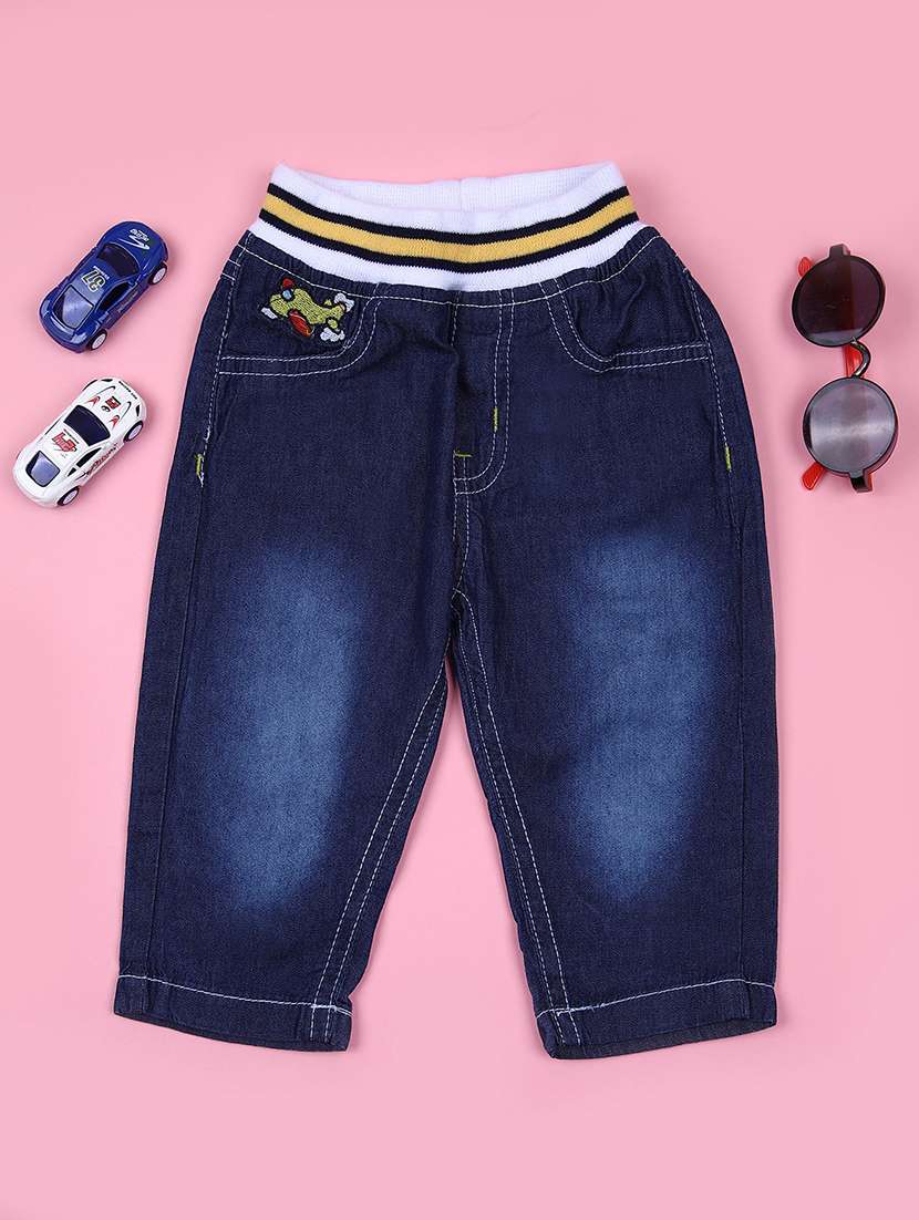 boys blue mid rise plain jean