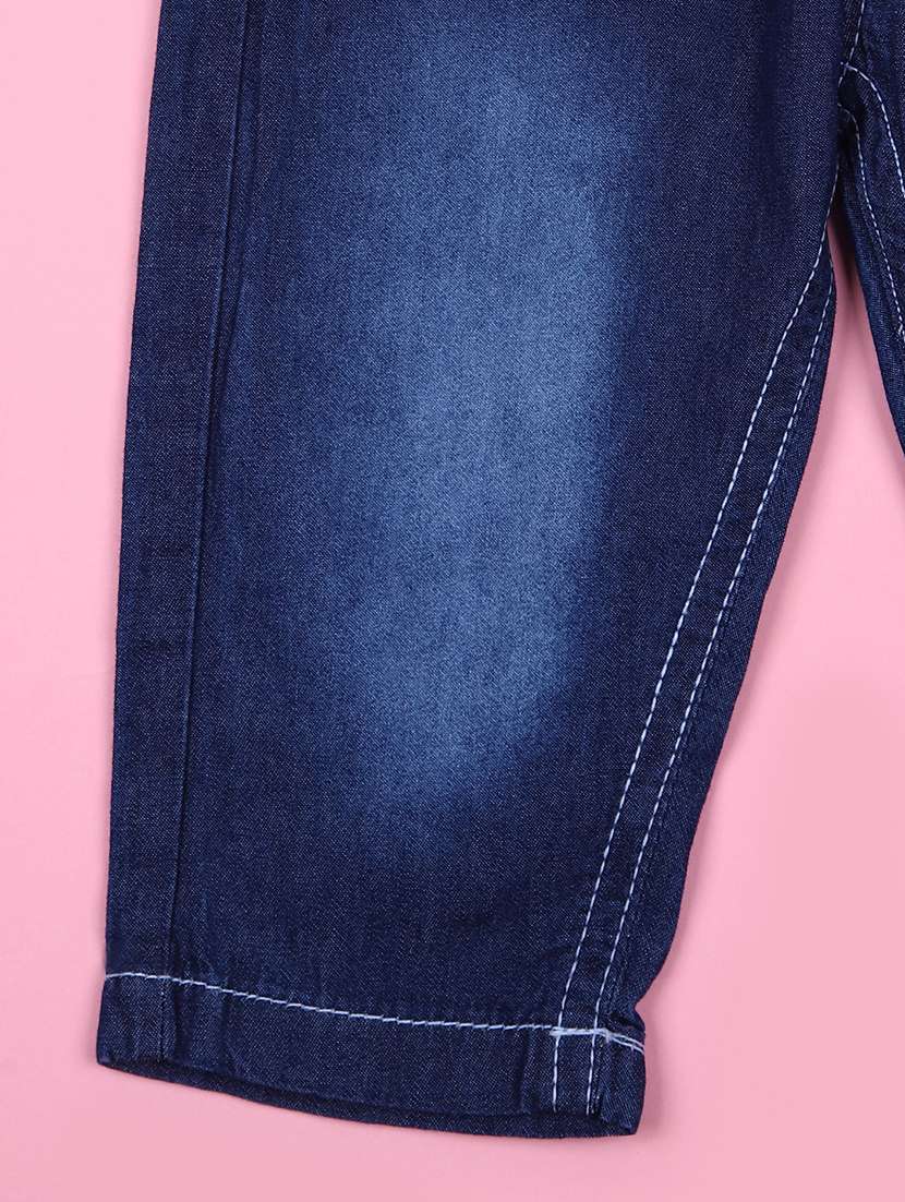 boys blue mid rise plain jean - 21923308 -  Standard Image - 3
