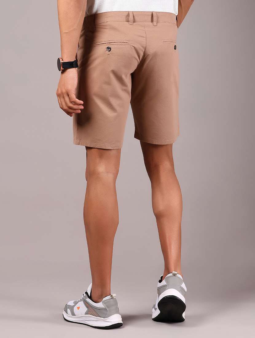men solid mid rise regular shorts - 21923444 -  Standard Image - 3