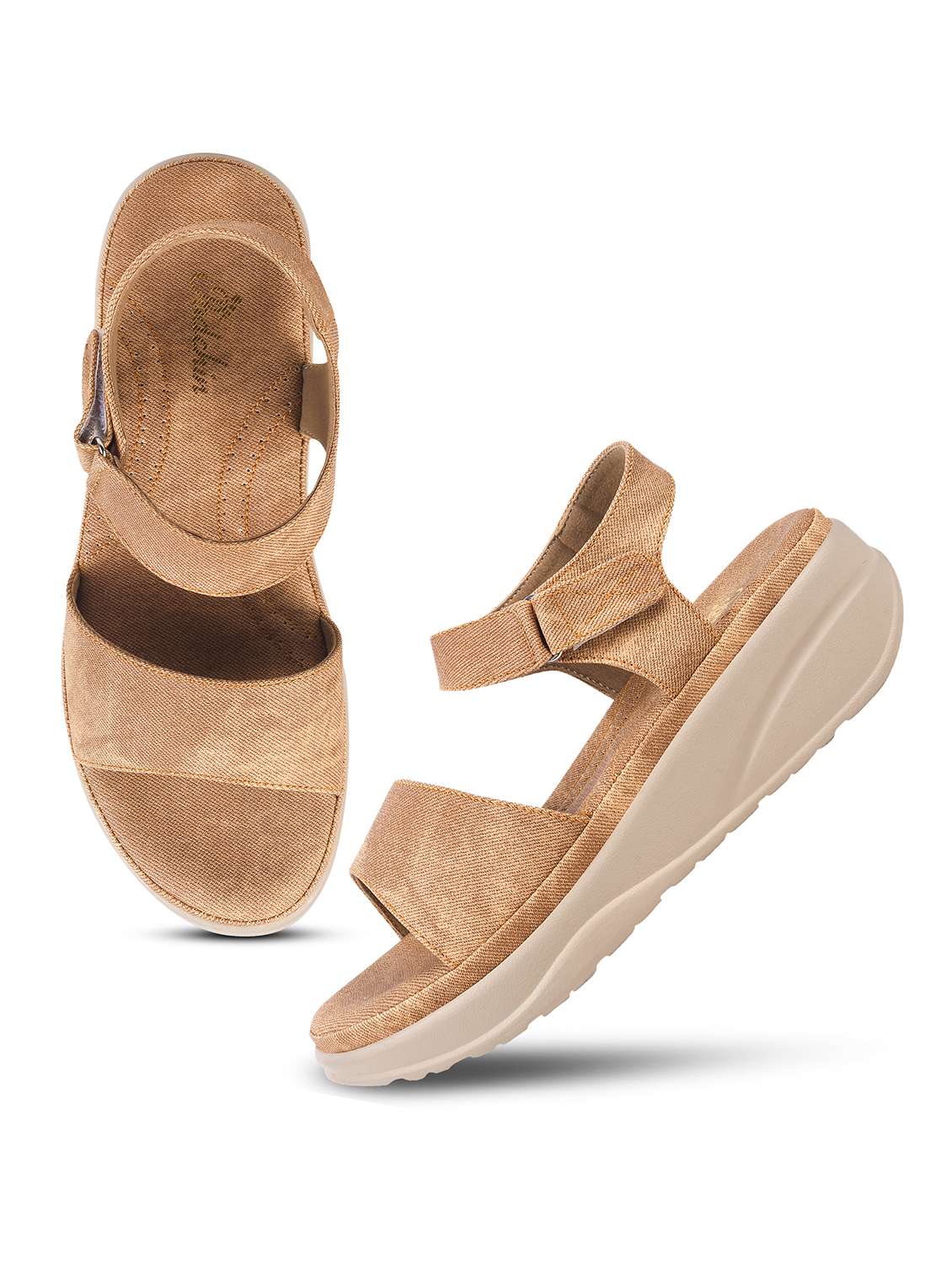 women solid back strap wedges - 21923599 -  Standard Image - 3