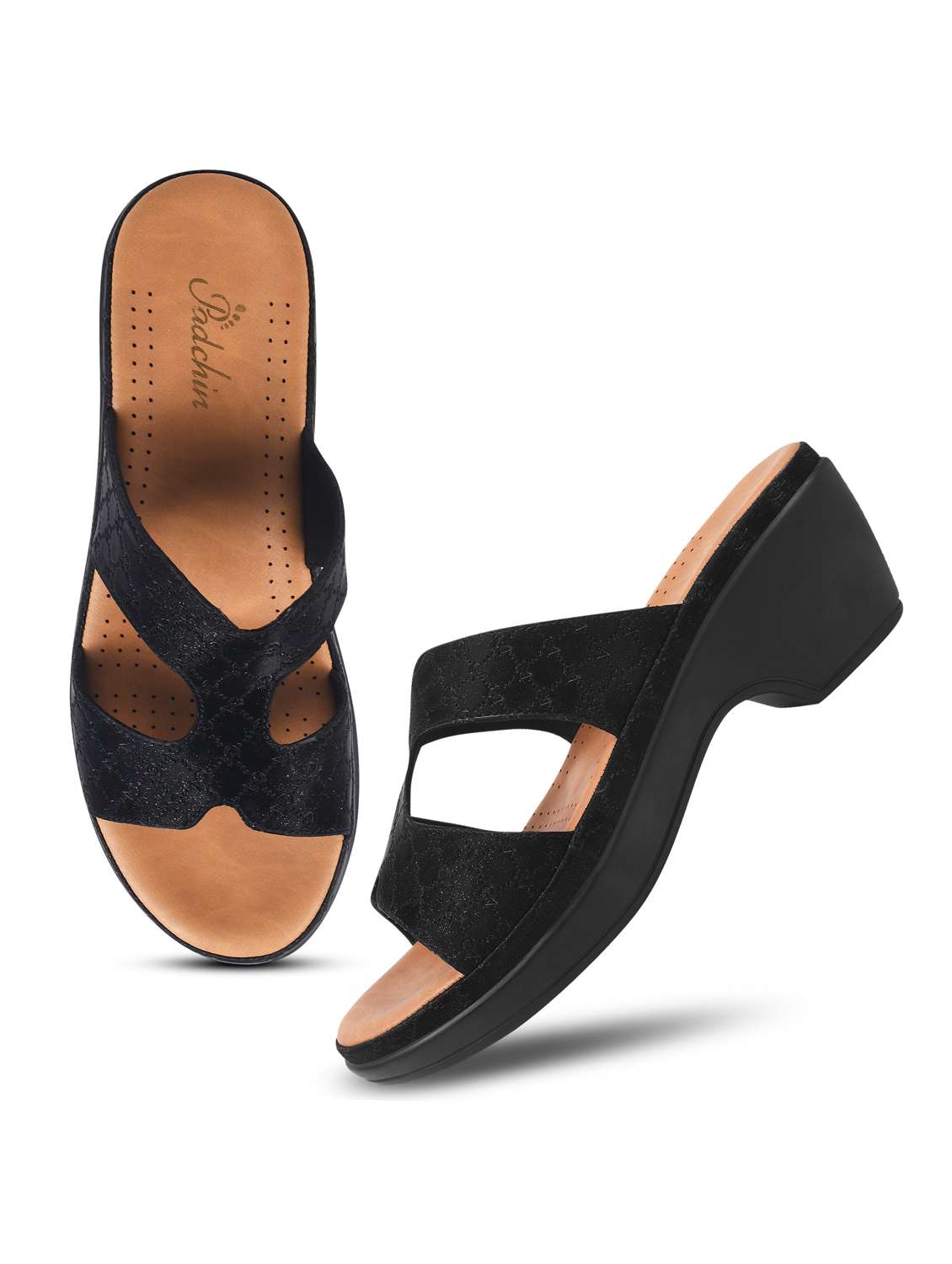 women black slip on sandal - 21923601 -  Standard Image - 3