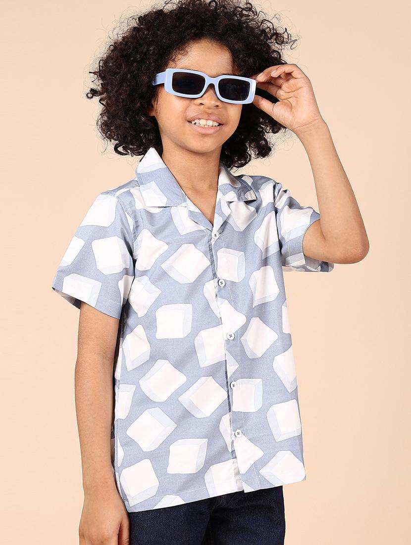 boys printed short sleeve casual shirt - 21923644 - Zoom Image - 0