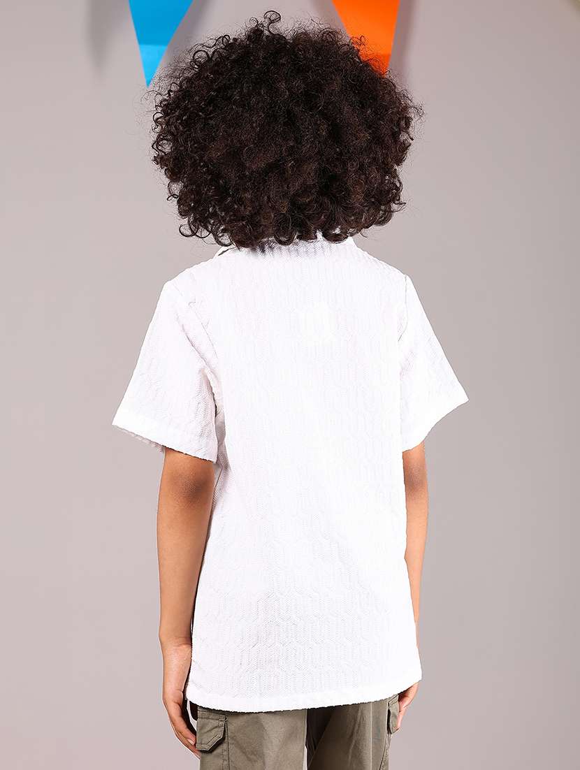 boys self designed cuabn collared shirt - 21923659 -  Standard Image - 3