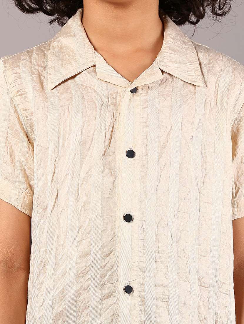 boys self design short sleeve casual shirt - 21923660 -  Standard Image - 5