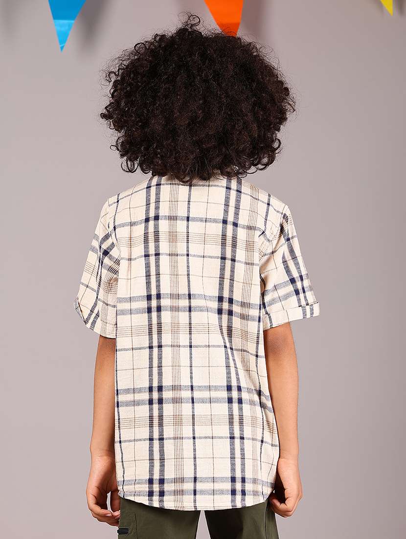 boys checkered short sleeve casual shirt - 21923661 -  Standard Image - 3