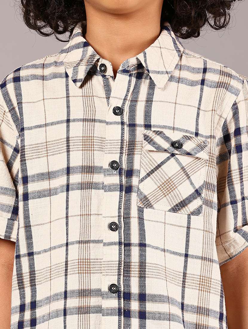 boys checkered short sleeve casual shirt - 21923661 -  Standard Image - 5