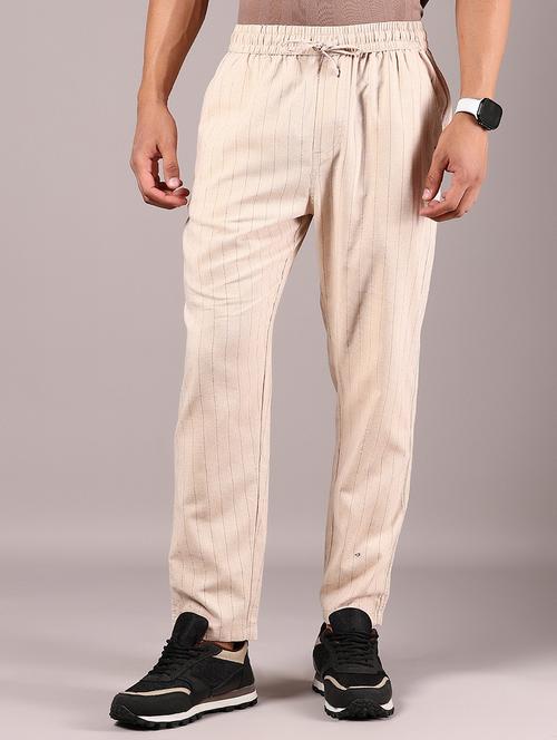 men striped mid rise casual trouser - 21923716 -  Standard Image - 0