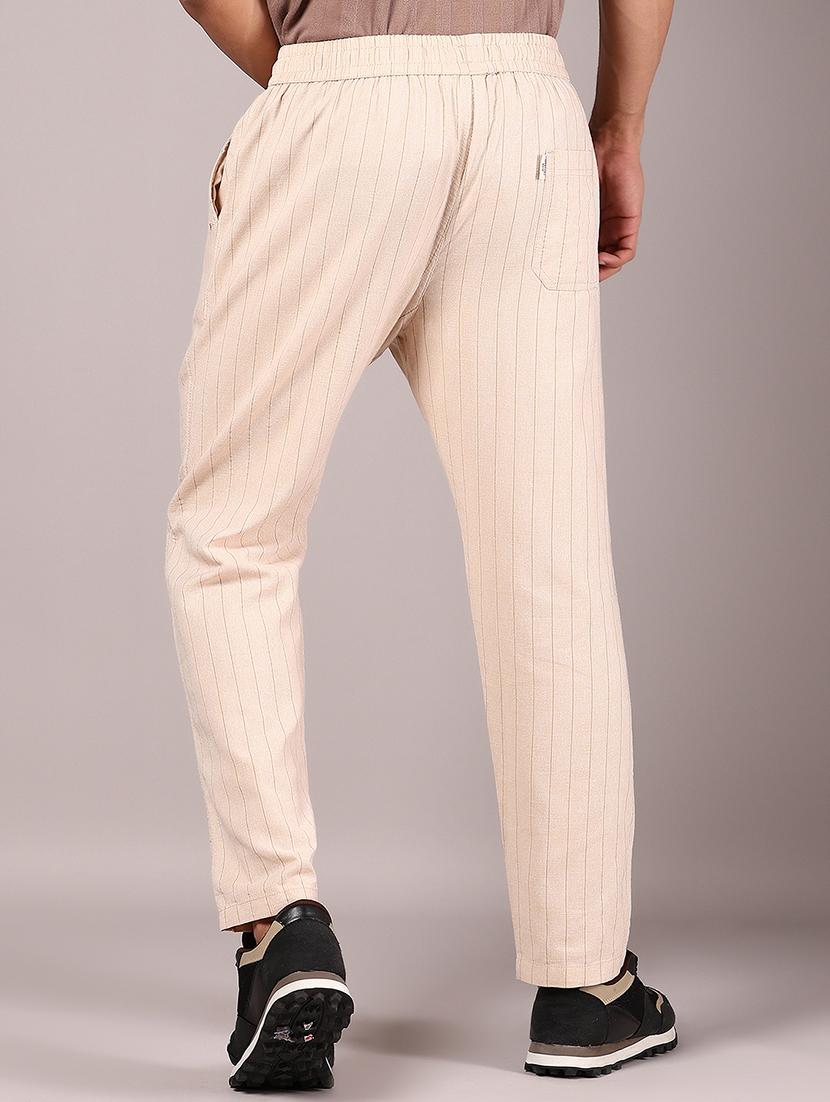 men striped mid rise casual trouser - 21923716 - Standard Image - 3