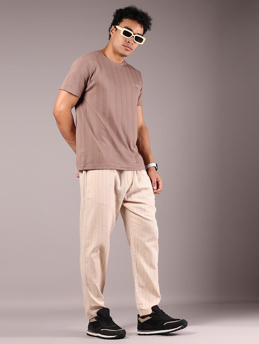 men striped mid rise casual trouser - 21923716 - Standard Image - 5