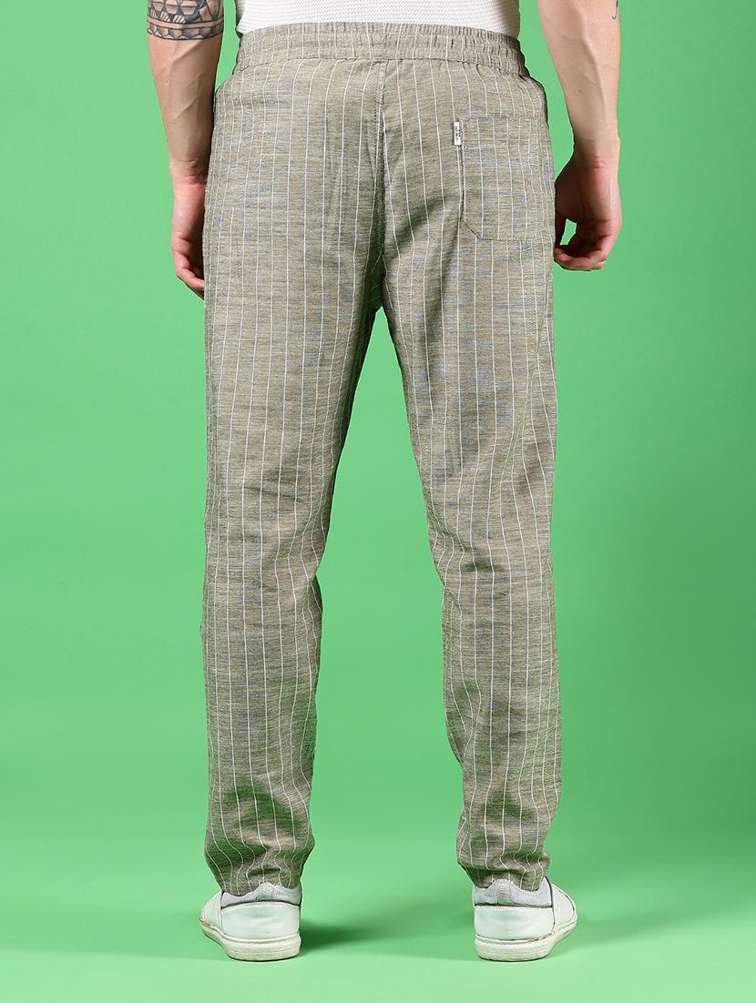 men striped mid rise casual trouser - 21923717 - Standard Image - 3