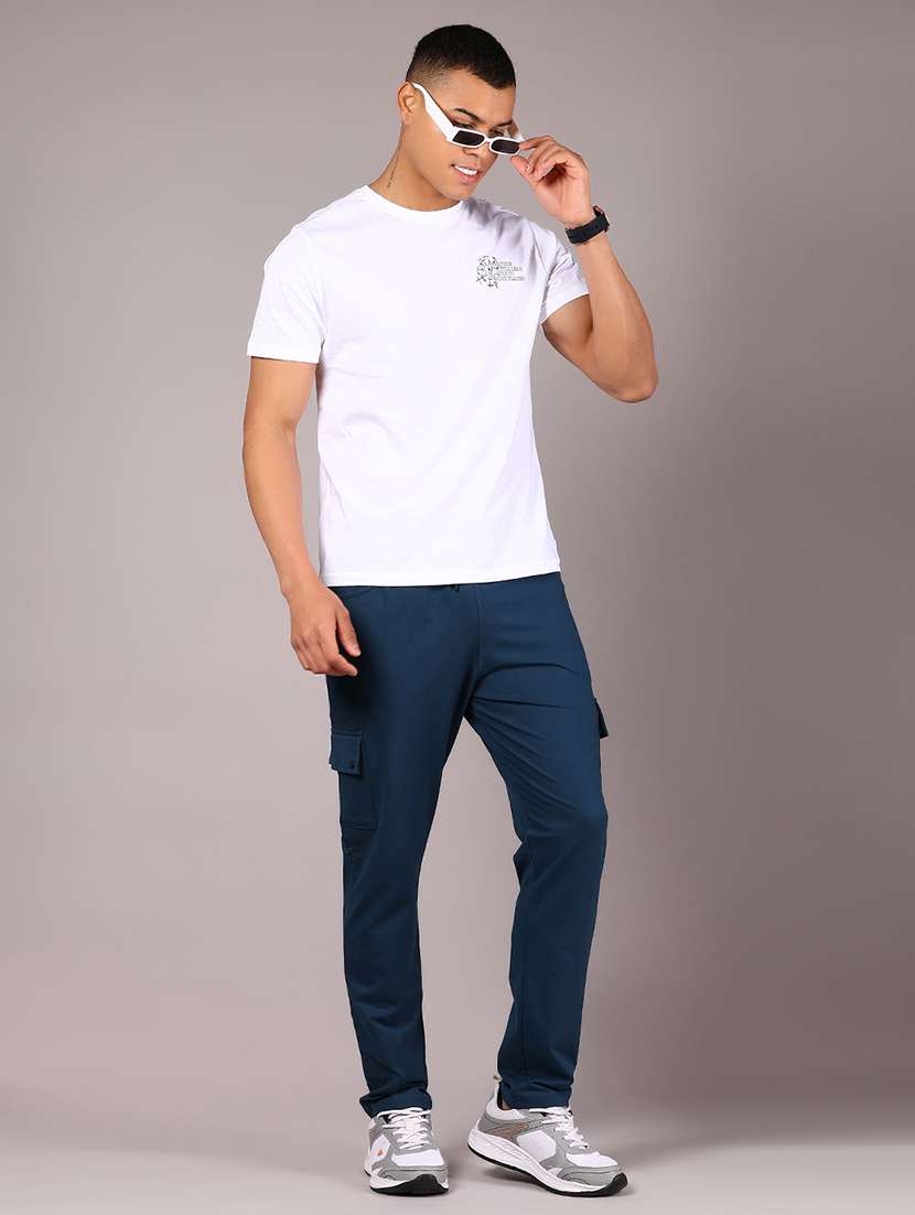 men solid mid rise cargo - 21923720 -  Standard Image - 5