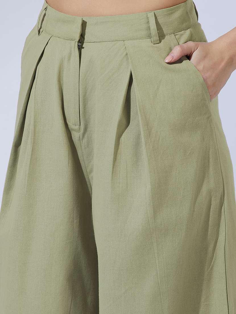 women solid tube top and trouser co-ord set - 21923733 -  Standard Image - 5