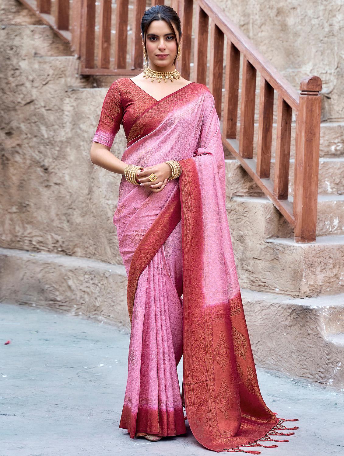 women self design banarasi saree with blouse - 21923740 - Zoom Image - 0