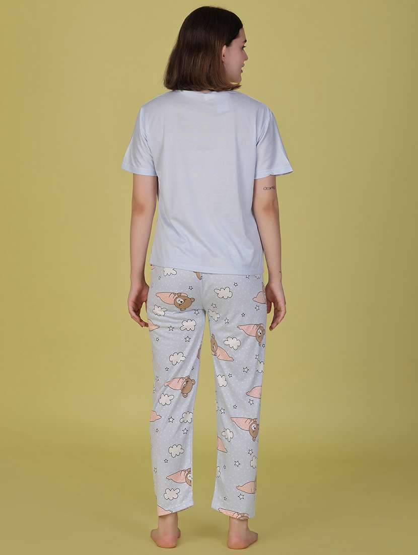 girls printed nightwear pyjama set - 21923769 -  Standard Image - 3