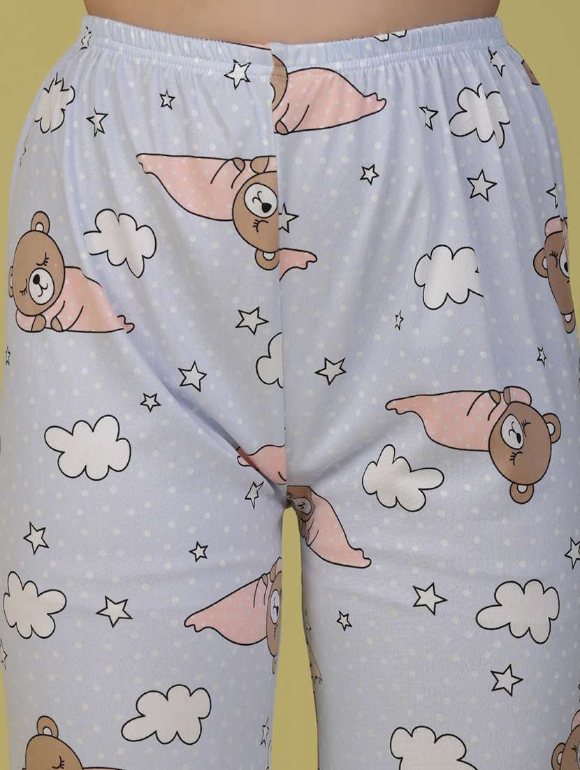 girls printed nightwear pyjama set - 21923769 -  Standard Image - 5