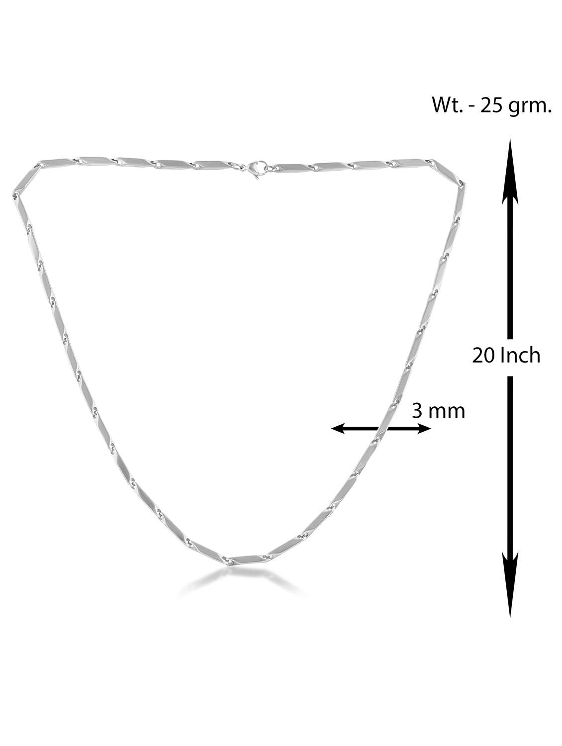 silver stainless steel chain for men  - 21923891 -  Standard Image - 3