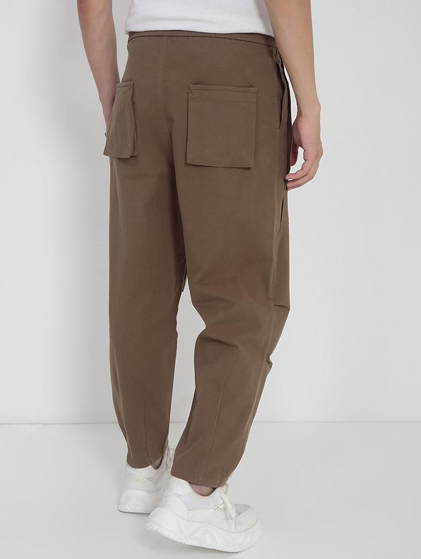 men solid mid rise casual trouser - 21923894 - Standard Image - 3