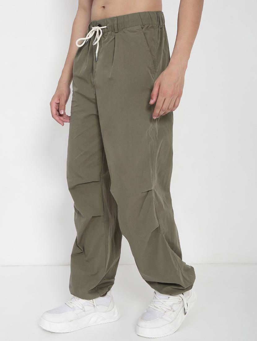 men solid mid rise parachute trouser - 21923900 - Standard Image - 3