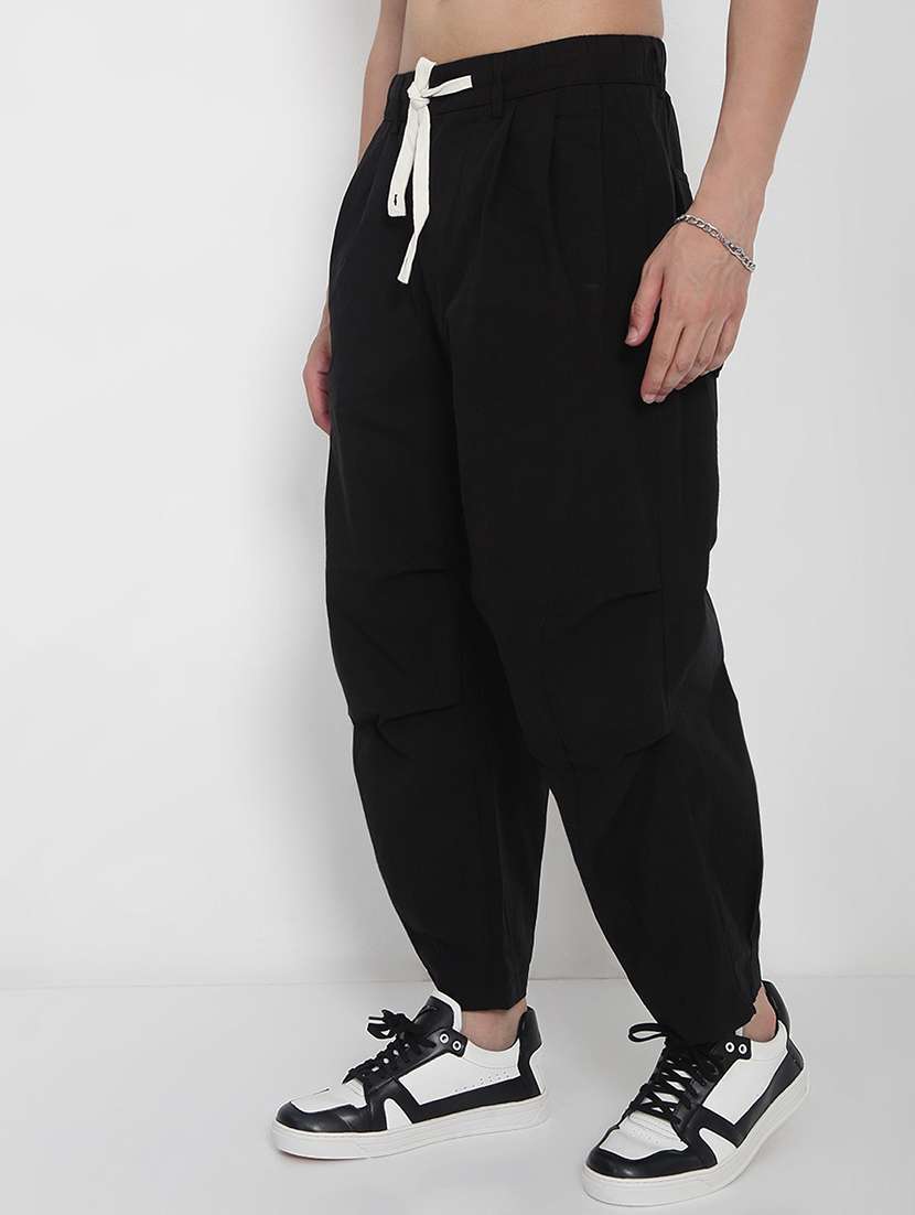 men solid mid rise full length casual trouser - 21923907 -  Standard Image - 3