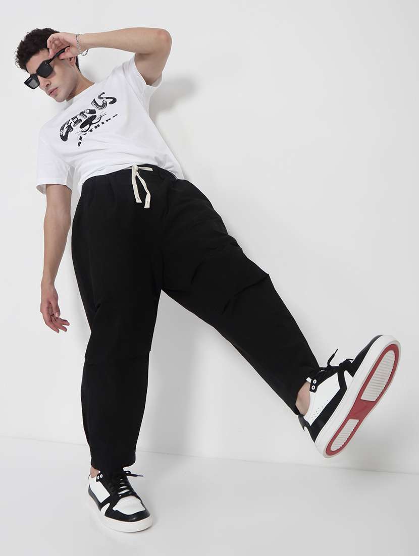 men solid mid rise full length casual trouser - 21923907 -  Standard Image - 5