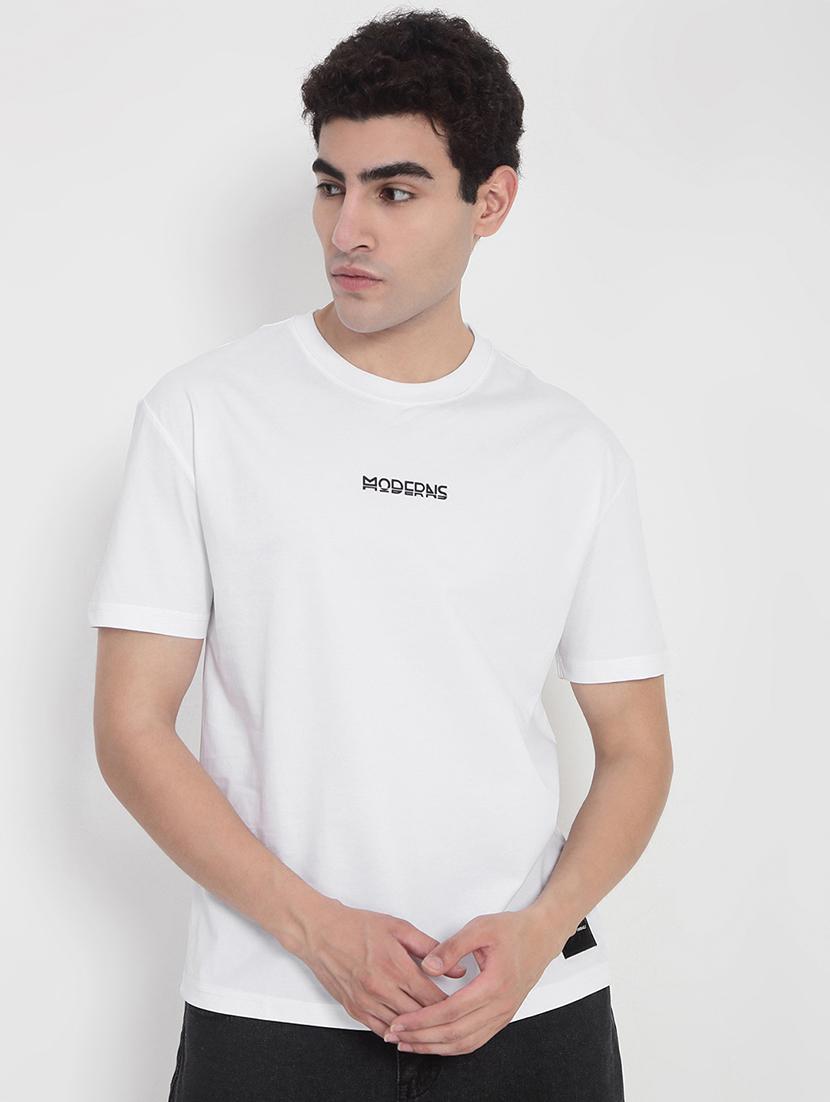 men solid short sleeves loose fit t-shirt