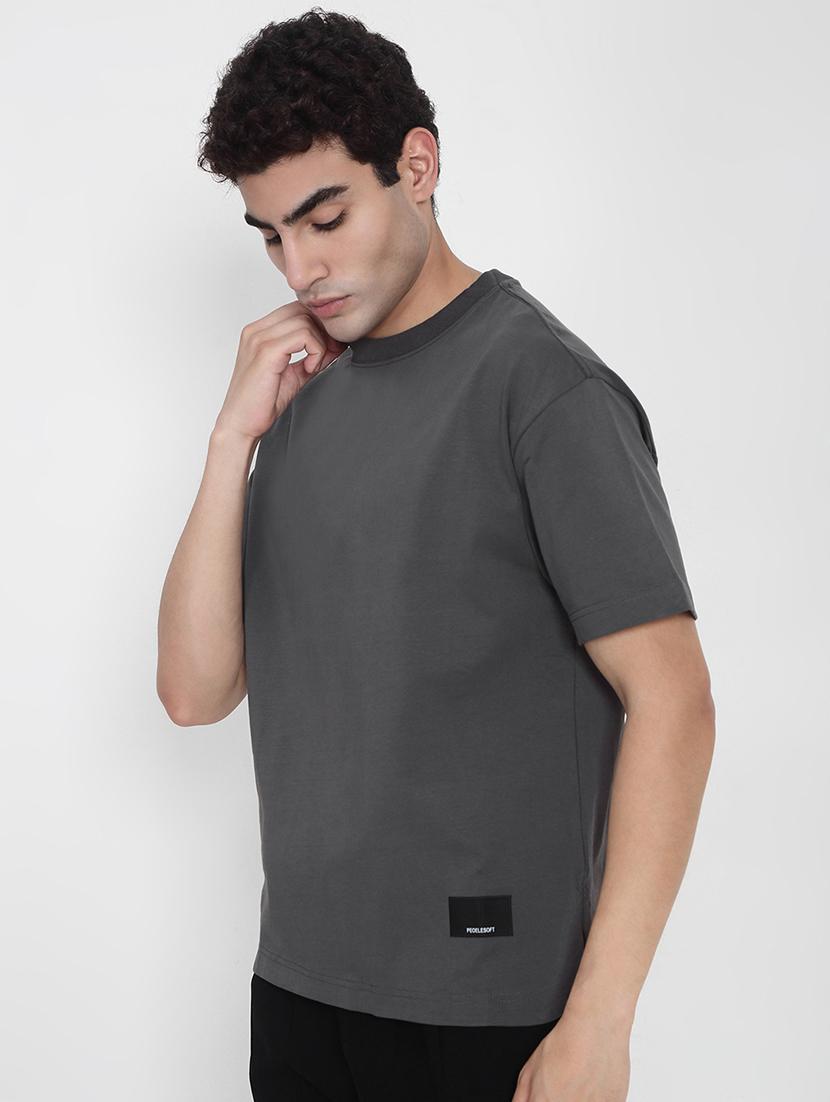 men solid short sleeves loose fit t-shirt - 21923916 - Standard Image - 3