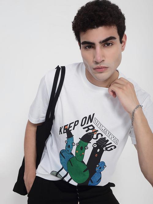 men printed short sleeves loose fit t-shirt - 21923922 -  Standard Image - 0
