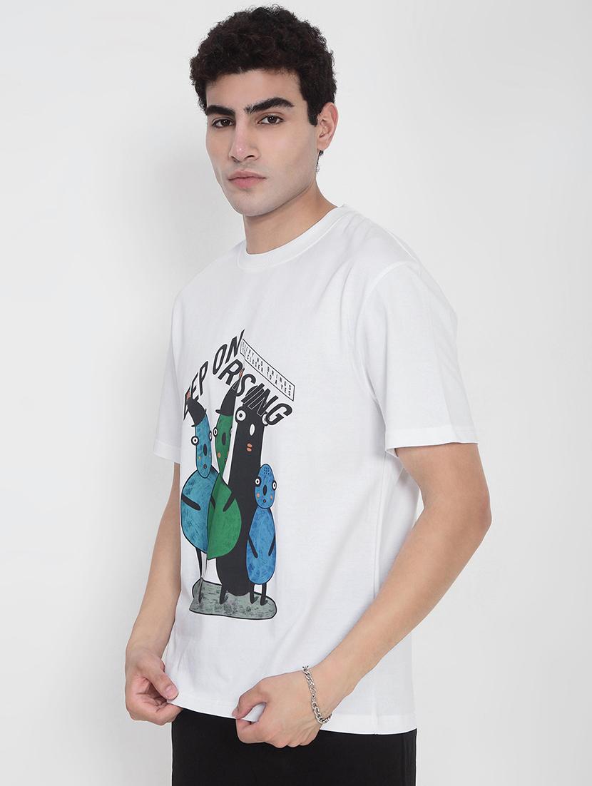men printed short sleeves loose fit t-shirt - 21923922 - Standard Image - 3