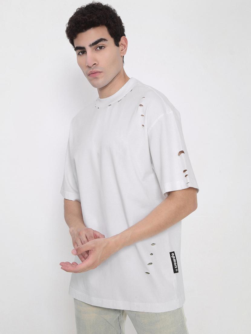 men solid short sleeves oversized t-shirt - 21923923 - Standard Image - 3