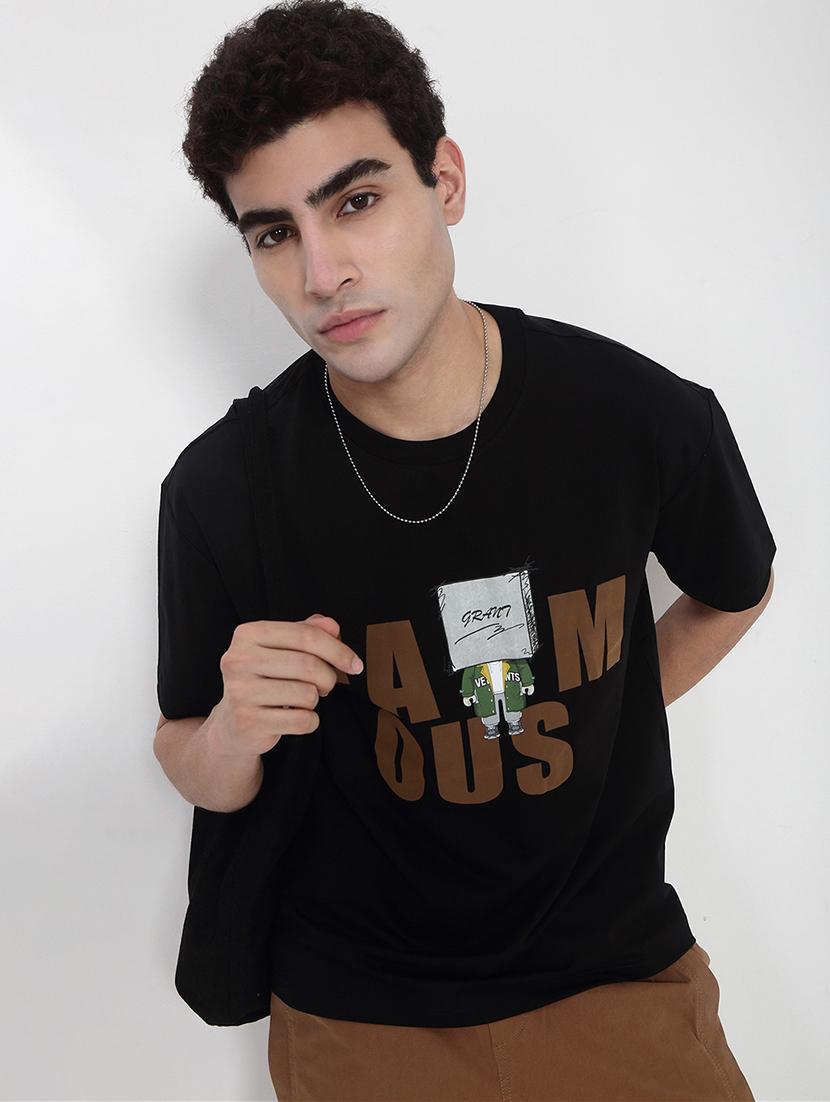 men printed short sleeves loose fit t-shirt - 21923924 -  Zoom Image - 0
