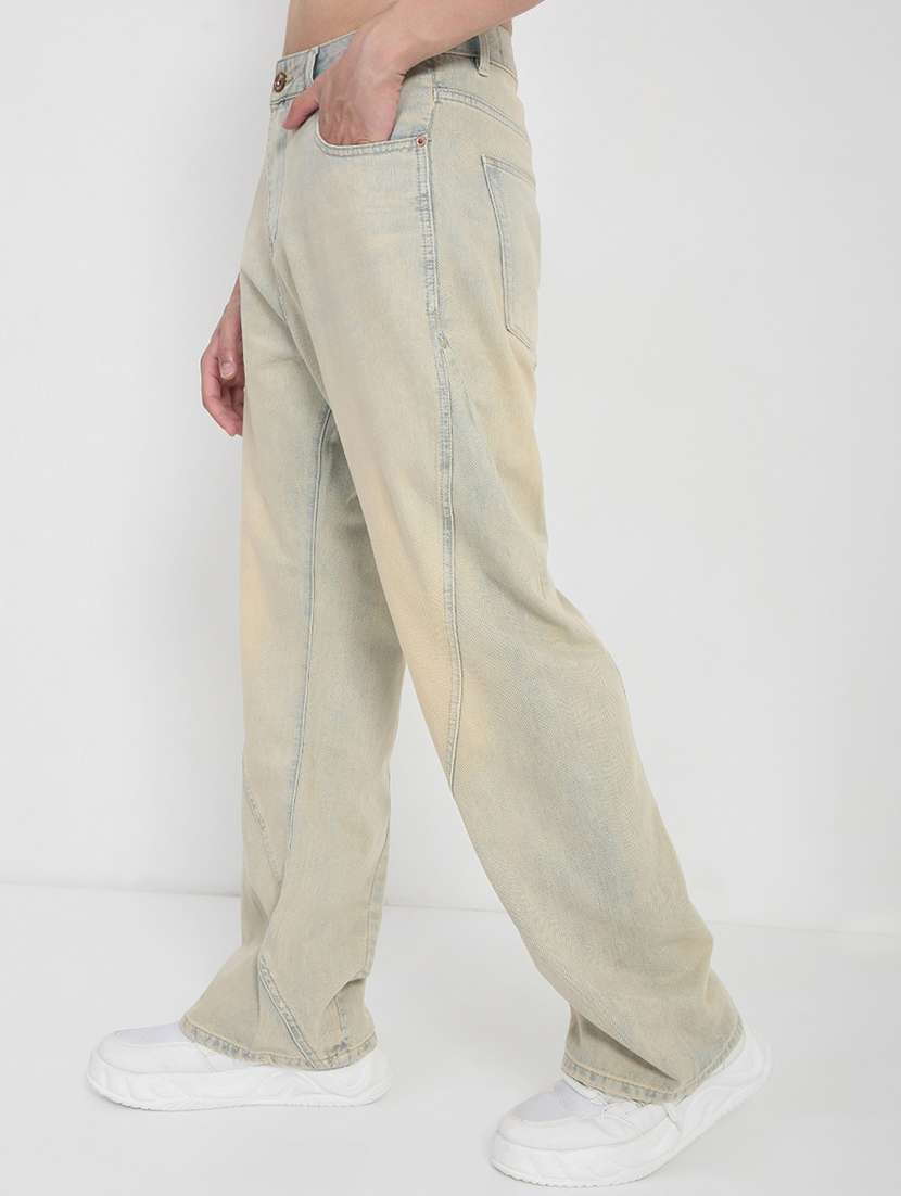 men solid mid rise baggy jean - 21923946 - Standard Image - 3