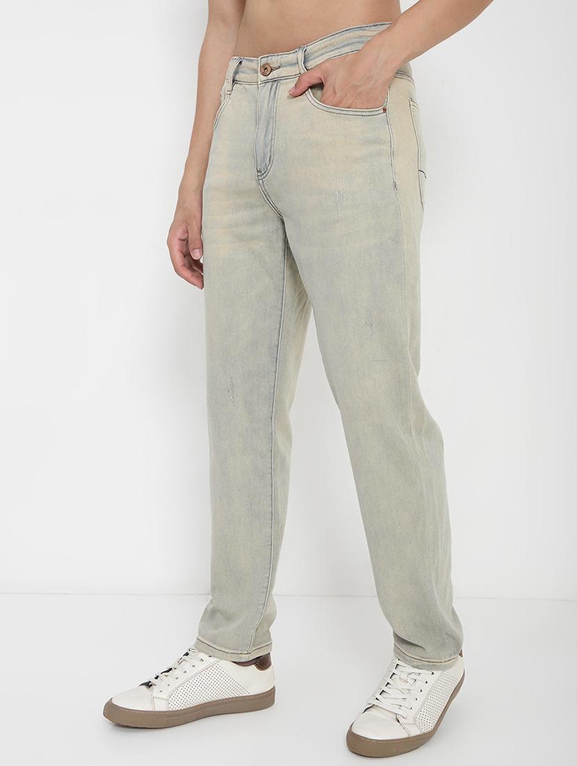 men solid mid rise straight fit jean - 21923947 - Standard Image - 3