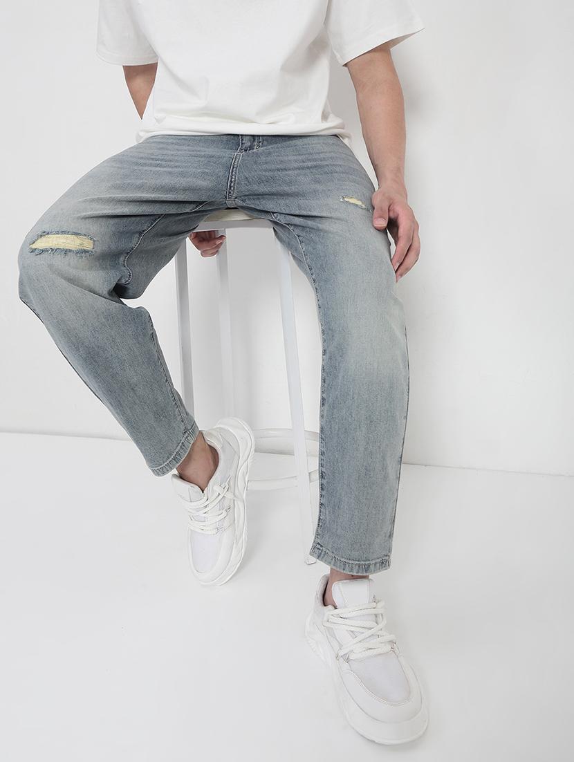 men distressed mid rise straight fit jean - 21923951 -  Zoom Image - 0