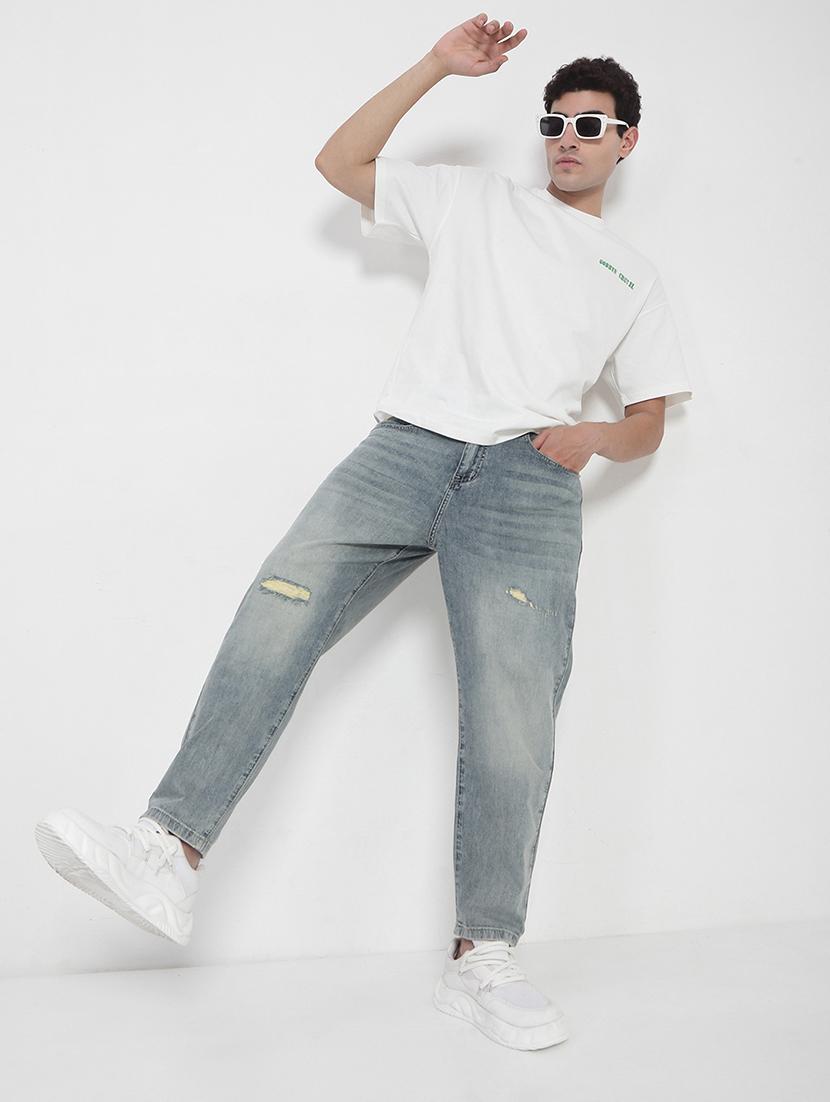 men distressed mid rise straight fit jean - 21923951 - Standard Image - 5