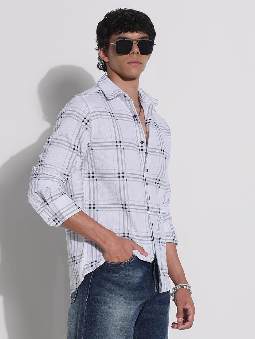 men checkered long sleeve regular fit casual shirt - 21923967 - Standard Image - 3
