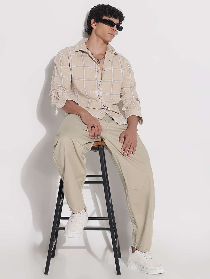 men checkered long sleeve regular fit casual shirt - 21923968 -  Standard Image - 5