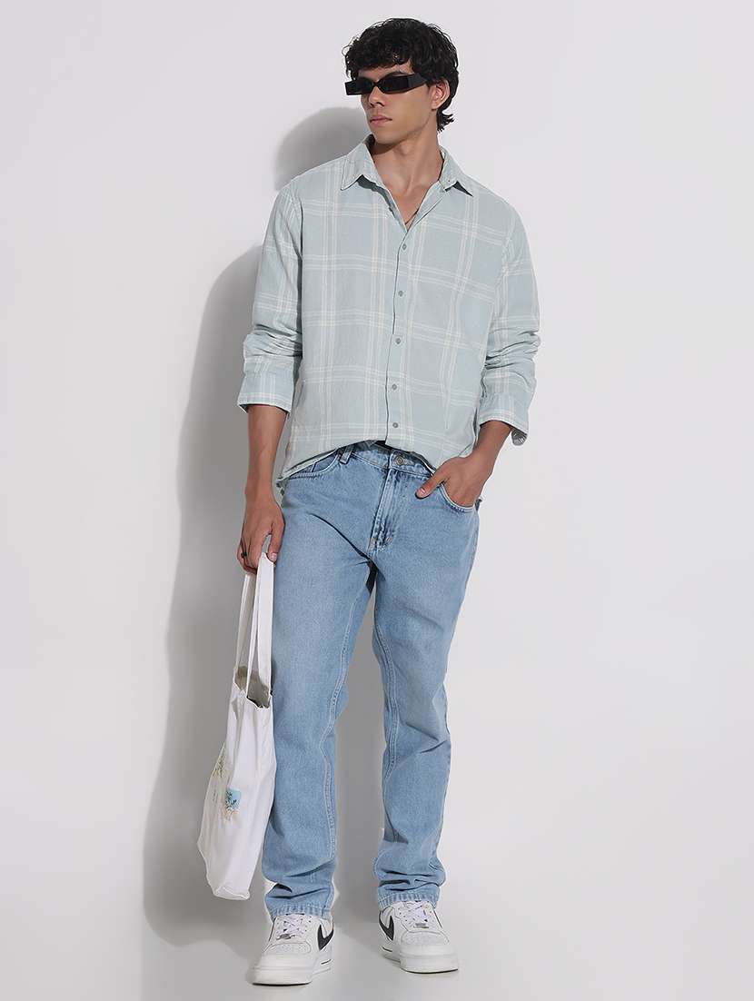 men checkered long sleeve regular fit casual shirt - 21923973 -  Standard Image - 5